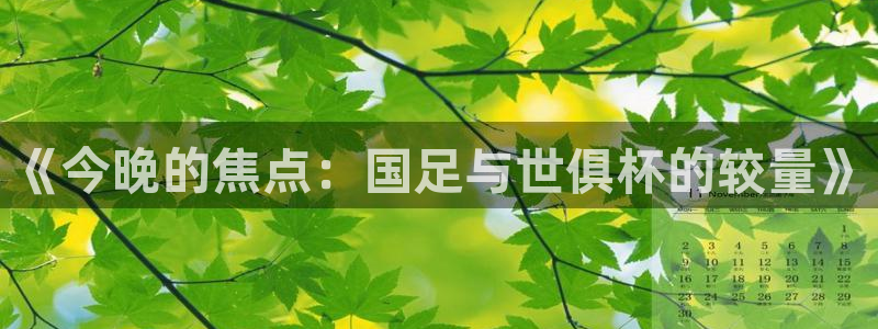 咪咕体育直播app下载：《今晚的焦点：国足与世俱杯的较量》